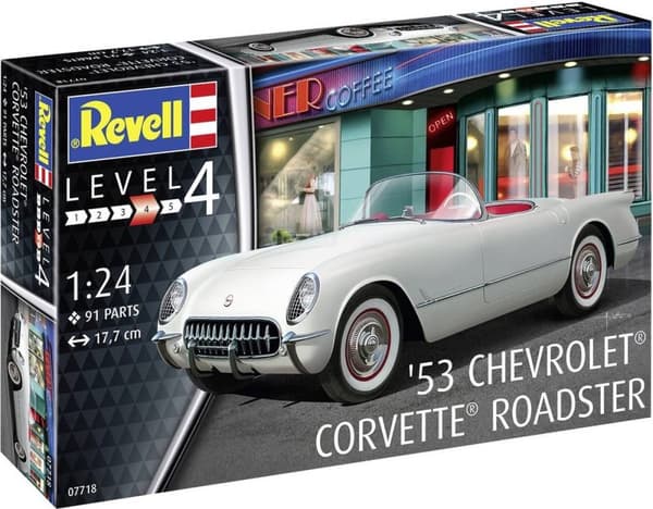 1:24 Revell 07718 1953 Chevrolet Corvette Roadster bil plastik modelsæt