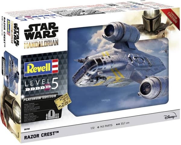 Revell 06788 Star Wars The Mandalorian: Razor Crest Platinum Edition Science Fiction Kit 1:72 (06788)