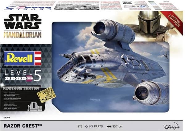 Revell 06788 Star Wars The Mandalorian: Razor Crest Platinum Edition Science Fiction Kit 1:72 (06788)