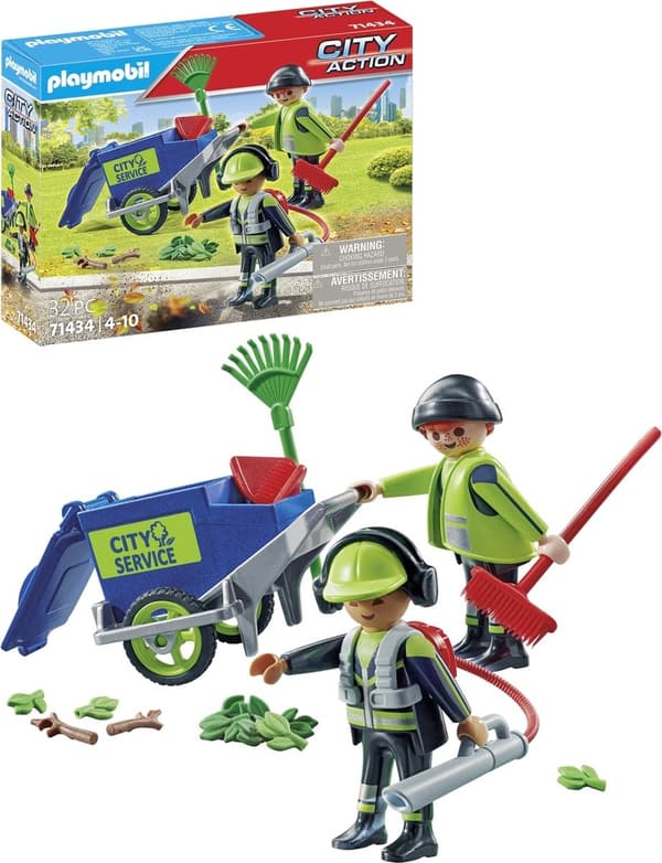 PLAYMOBIL City Cleaning Team Action Figur Set - 71434