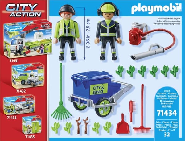 PLAYMOBIL City Cleaning Team Action Figur Set - 71434