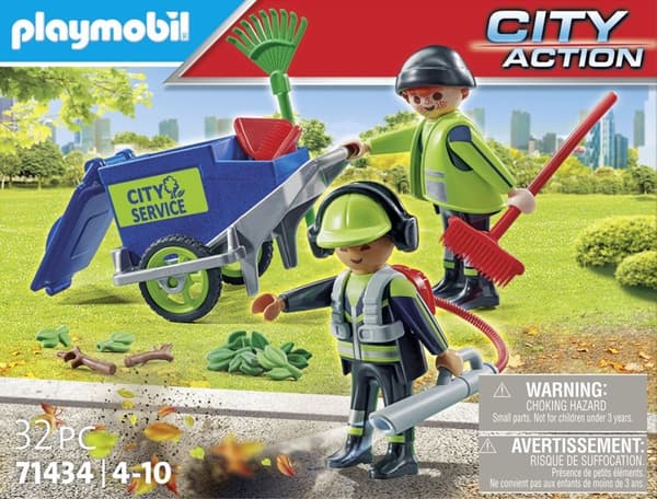 PLAYMOBIL City Cleaning Team Action Figur Set - 71434