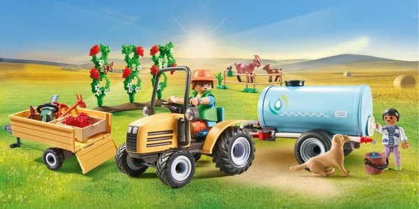 PLAYMOBIL Country Tractor med släp och vattentank - 71442