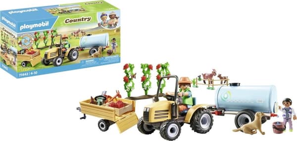 PLAYMOBIL Country Tractor med släp och vattentank - 71442