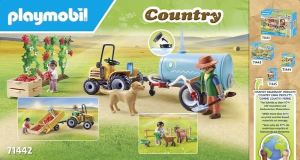 PLAYMOBIL Country Tractor med släp och vattentank - 71442