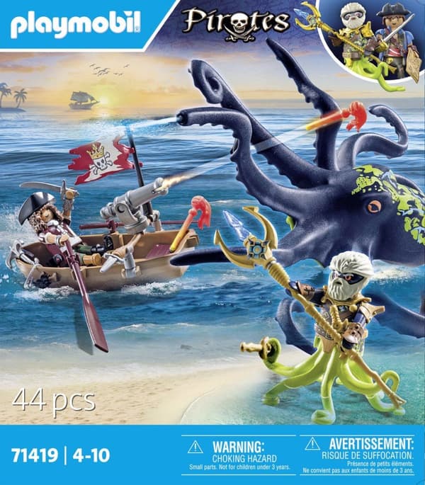 PLAYMOBIL Piratstrid med jättebläckfisk - 71419