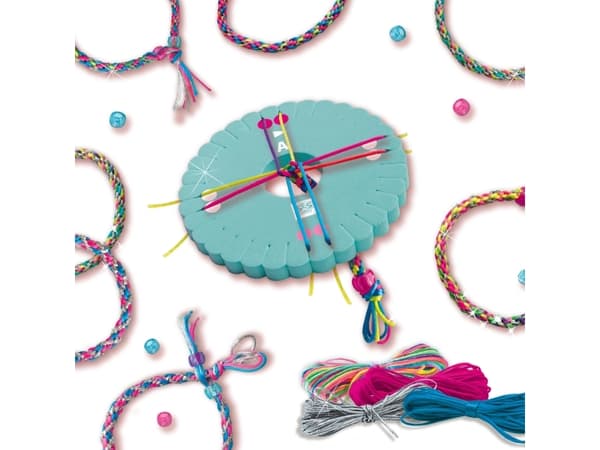 SES Creative BFF friendship bracelets, Smykkesett til å lage armbånd for barn, 5 år, Fotoark kartong, Flerfarget