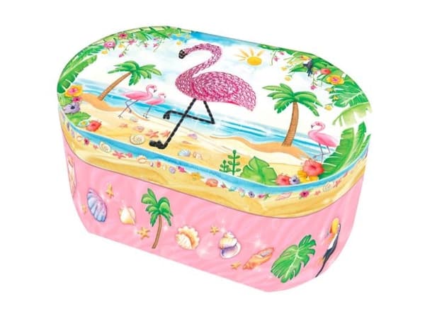Pulio Pecoware soikea soittorasia - Flamingo
