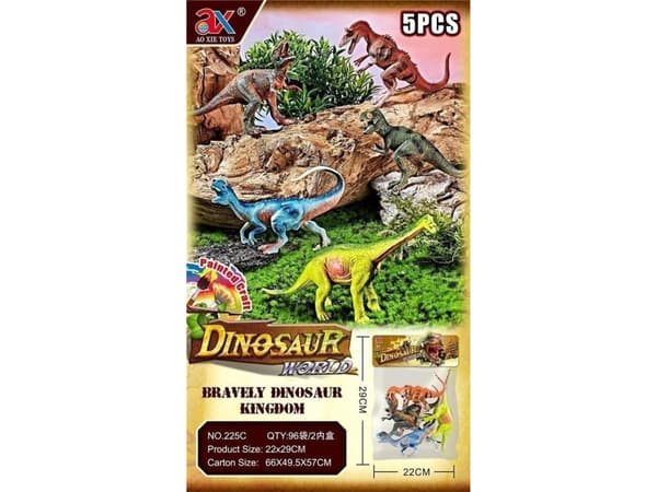 Dinosaurier i påse stor 5 delar