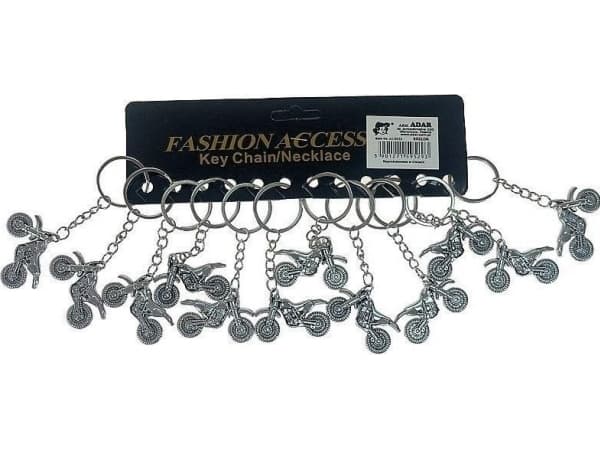 Metal motorcycle key ring (12pcs)