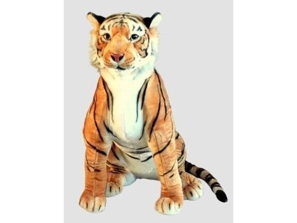 Brun tiger sitter 87cm