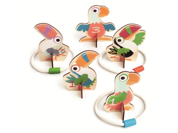 Wooden arcade game Toucans Target Toss