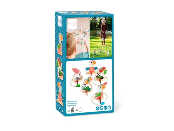 Wooden arcade game Toucans Target Toss