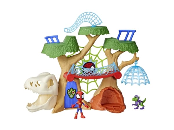 SPIDER-MAN Hasbro Spidey ja hänen uskomattomat ystävänsä leikkisetti Dino Webs Treehouse (Dino Webs Treehouse)