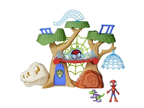 SPIDER-MAN Hasbro Spidey ja hänen uskomattomat ystävänsä leikkisetti Dino Webs Treehouse (Dino Webs Treehouse)