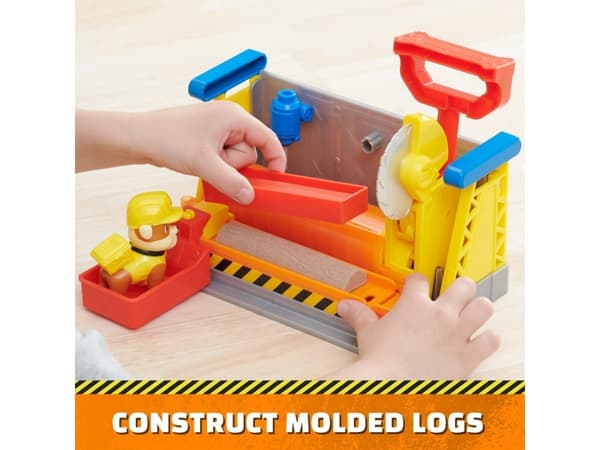 Rubble & Crew, Rubble’s Workshop Playset, Construction Toys with Kinetic Build-It Sand & Rubble Action Figure, Kids Toys for Boys & Girls Ages 3+, Bu