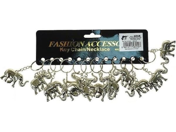 METAL KEY RING ELEPHANT 4CM PBH A 12 ADAR 584297 AD