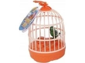 Hippo viheltävä lintu häkissä 15cm 4sauva 621410 74488