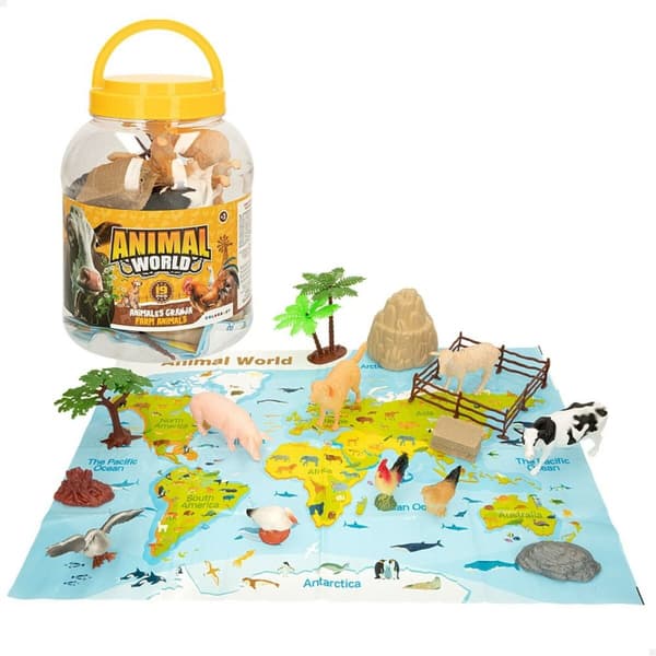 Djurfigurer Colorbaby 19 Delar Bondgård Plast 13 x 8 x 3 cm (6 antal)