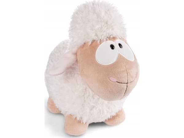 NICI 49676 Plysj sauemaskot, hvit, 22cm GRØNN