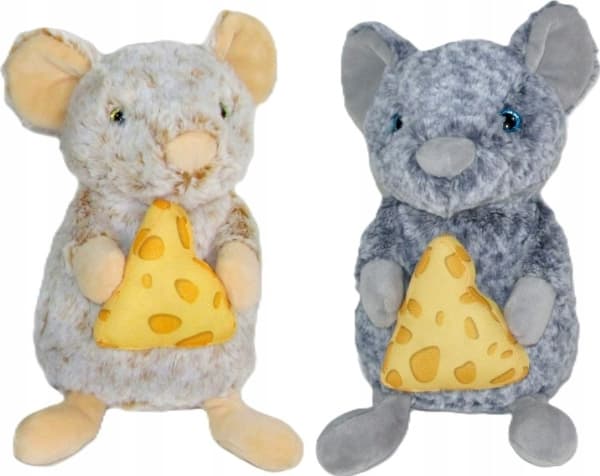PLUSH MOUSE 20CM SITTING WITH CHEESE SA
