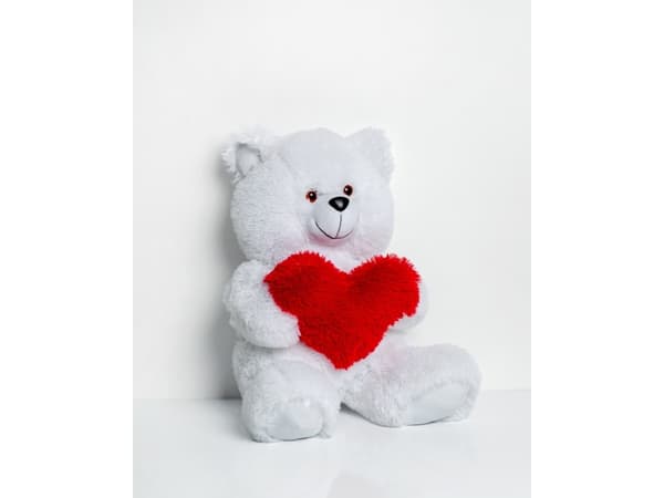 FRANK bamse 50 cm hvid