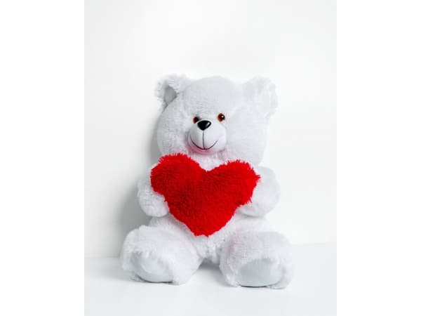 FRANK bamse 50 cm hvid