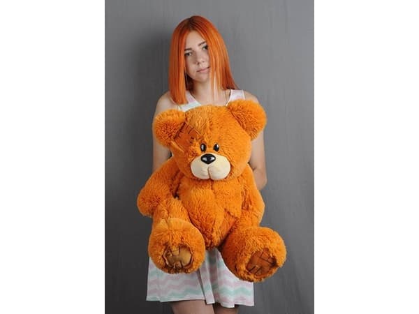TEDDY bjørn 60 cm rød