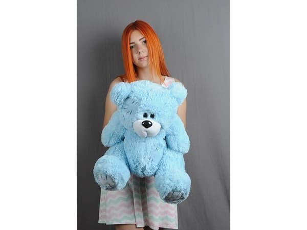 TEDDY bjørn 60 cm blå