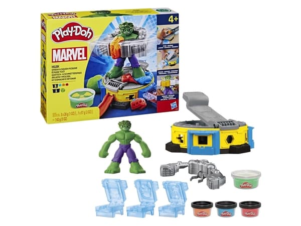 Play-Doh Marvel Hulk Smash & Squish Playset with Hulk Action Figure, Ages 4+, Action/Adventure, 4 yr(s), Multicolour