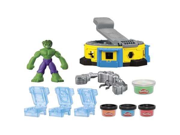 Play-Doh Marvel Hulk Smash & Squish Playset with Hulk Action Figure, Ages 4+, Action/Adventure, 4 yr(s), Multicolour