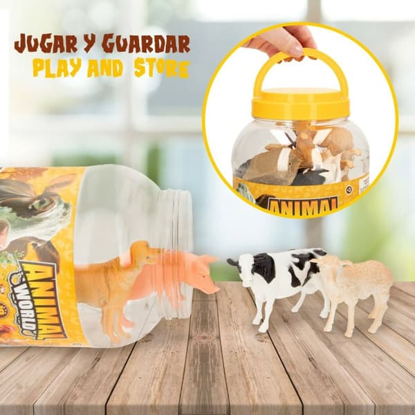 Djurfigurer Colorbaby 19 Delar Bondgård Plast 13 x 8 x 3 cm (6 antal)