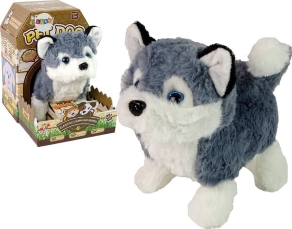 LeanToys Interaktiv husky hund maskot går rör sig svans ljud