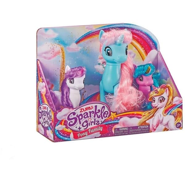 3 dyrefigurer Sparkle Girlz Enhjørning