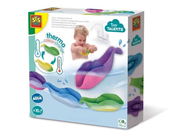 SES Creative Tiny Talents Colour changing bath fish, Badleksak, Pojke/flicka, 0,8 År, Kartong, Multifärg