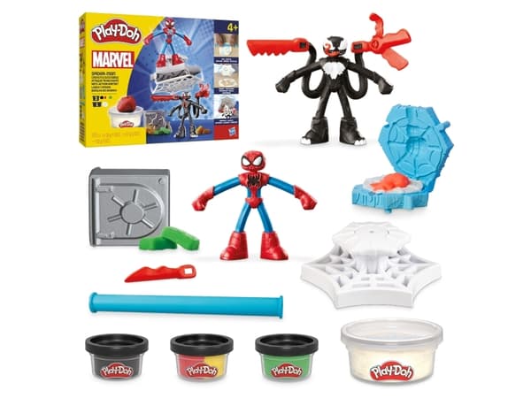 Play-Doh Spiderman Launch & Slice Battle