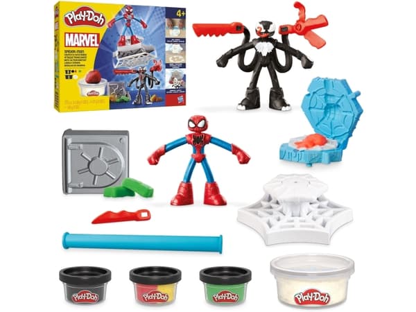Play-Doh Spiderman Launch & Slice Battle