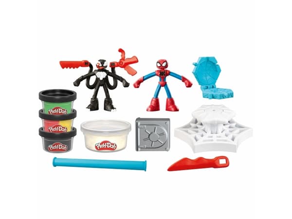 Play-Doh Spiderman Launch & Slice Battle