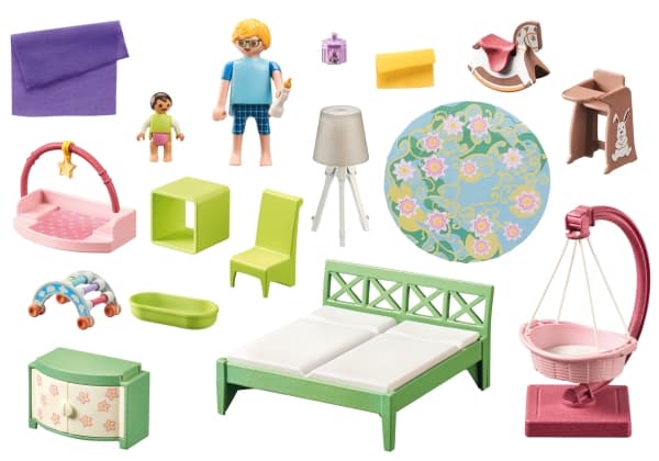 Playmobil My Life Sleeping room with baby play corner, Hus, My Life, 4 År, Multifärg, Plast