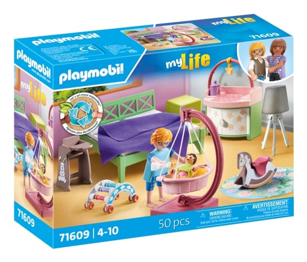 Playmobil My Life Sleeping room with baby play corner, Hus, My Life, 4 år, Flerfarget, Plast