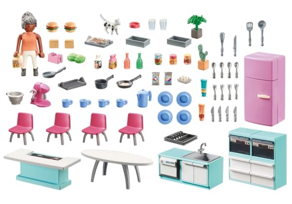 Playmobil My Life Kitchen with dining place, Kök, My Life, 4 År, Multifärg, Plast