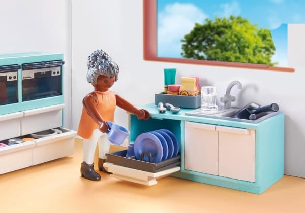 Playmobil My Life Kitchen with dining place, Kök, My Life, 4 År, Multifärg, Plast