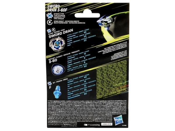 Beyblade Sword Dran 3-60F, Spinnertopp, 8 år