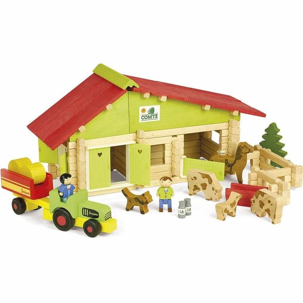 Bondgård med djur Jeujura Wooden Farm Playset
