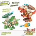 Miniatyrbild 4 av 8: Set med 2 dinosaurier Colorbaby 21 x 14 x 9,5 cm ledad Projektilutskjutare 4 antal Dinosaurie