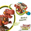 Miniatyrbild 6 av 8: Set med 2 dinosaurier Colorbaby 21 x 14 x 9,5 cm ledad Projektilutskjutare 4 antal Dinosaurie