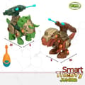 Miniatyrbild 8 av 8: Set med 2 dinosaurier Colorbaby 21 x 14 x 9,5 cm ledad Projektilutskjutare 4 antal Dinosaurie