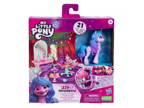 My Little Pony Izzy Moonbow Unicorn Tea Party, Café au lait, 3 år, Flerfarget, Plast