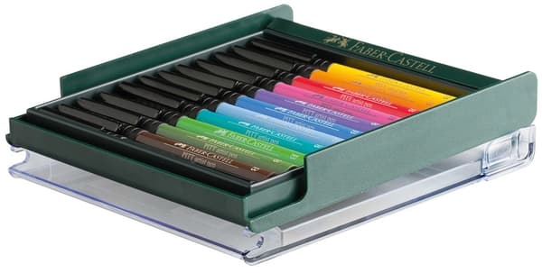 Faber Castell FC-267424 Tegnepen Faber-Castell Pitt Artist Pen børstesæt 12 stykker hud