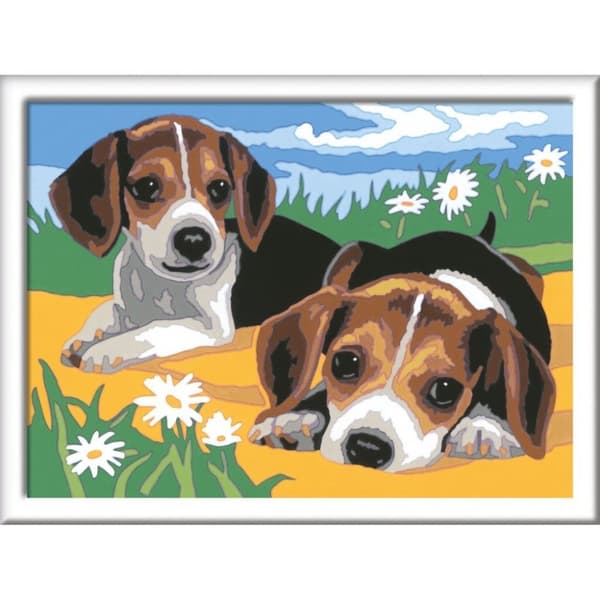 Ravensburger CreArt maleri af Numbers Beagle Puppies